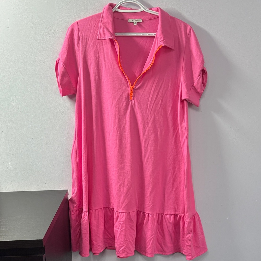 Lisa Todd Hot Pink Tunic with Orange Zipper